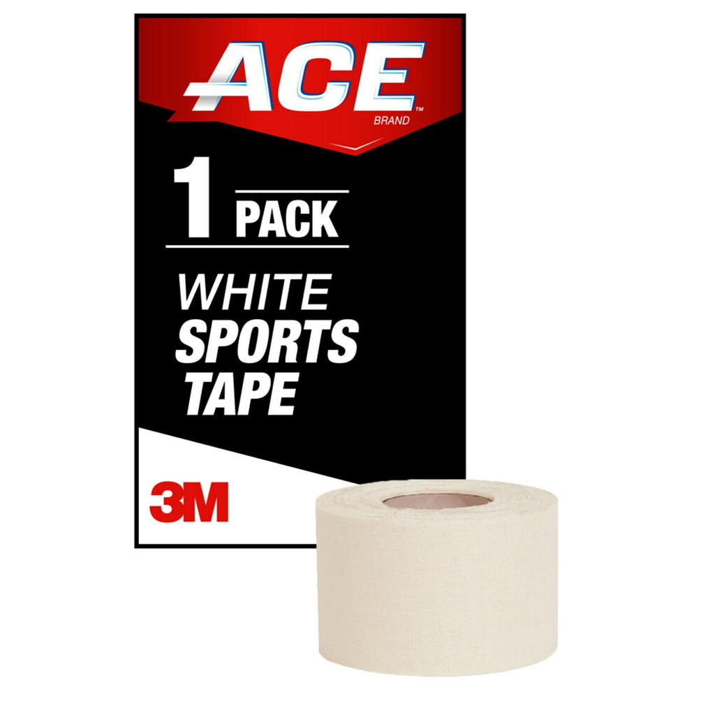 Brand Sports Tape, Firm, Supportive Comfort, White, 1.5" X 10 Yds., 1 Roll